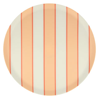 Mixed Stripe Recycled Plastic Large Plates - BAM Party and Events