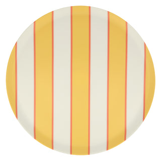 Mixed Stripe Recycled Plastic Large Plates - BAM Party and Events