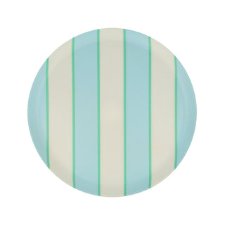 Mixed Stripe Recycled Plastic Small Plates - BAM Party and Events