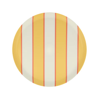 Mixed Stripe Recycled Plastic Small Plates - BAM Party and Events
