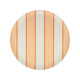 Mixed Stripe Recycled Plastic Small Plates - BAM Party and Events