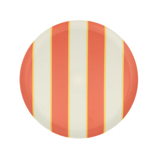 Mixed Stripe Recycled Plastic Small Plates - BAM Party and Events