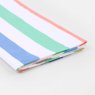 Multi Stripe Tablecloth - BAM Party and Events