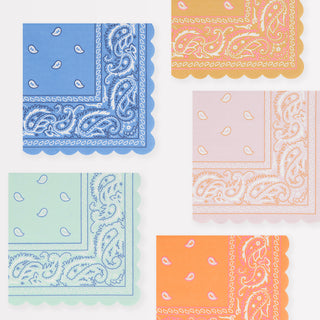 Western Bandana Small Napkins - BAM Party and Events