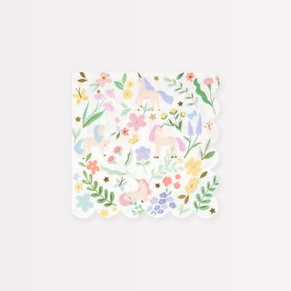 Meadow Unicorns Small Napkins - BAM Party and Events
