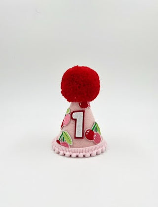 Pink & Red Cherry Felt Hat - BAM Party and Events