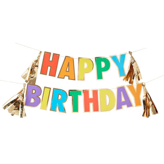 Rainbow Happy Birthday Bunting - BAM Party and Events