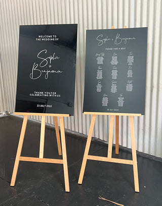 Wooden Easel hire - BAM Party and Events