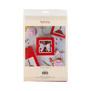 Red Bow Ric Rac Cookie Box - BAM Party and Events