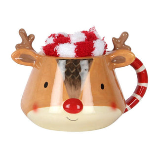 Christmas Reindeer Mug and Socks Set - BAM Party and Events