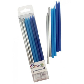 Slim Blue Candles - BAM Party and Events
