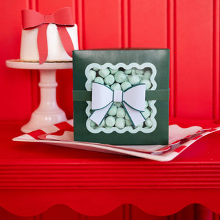 Green Bow Ric Rac Cookie Box - BAM Party and Events