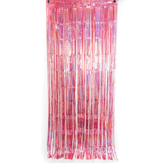 Foil Curtain - Holographic Rose Pink