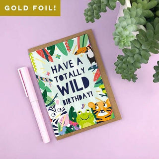 'Have a Totally Wild Birthday!' Kids Birthday Card - BAM Party and Events