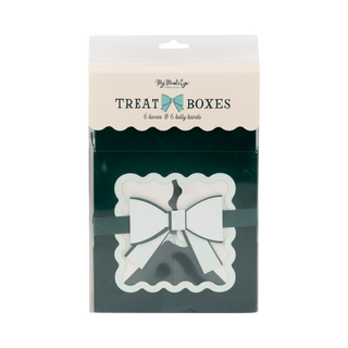 Green Bow Ric Rac Cookie Box - BAM Party and Events