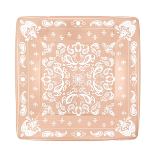 Champagne Bandana Dinner Plates - BAM Party and Events