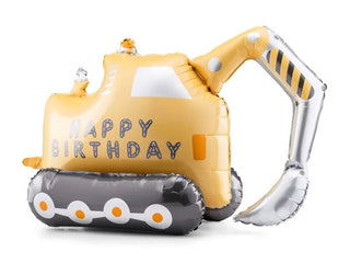 Excavator Foil Balloon - Standing Balloon - BAM Party and Events