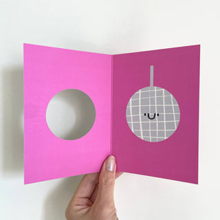 Disco ball Die Cut Birthday Card - BAM Party and Events