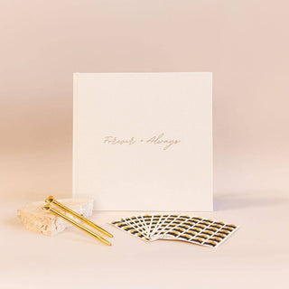 Linen Guest Book - Forever + Always - BAM Party and Events
