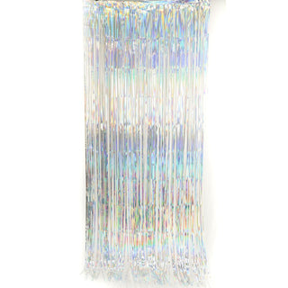 Foil Curtain - Shimmer Rainbow Silver - BAM Party and Events
