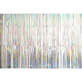 Foil Curtain - Shimmer Rainbow Silver - BAM Party and Events