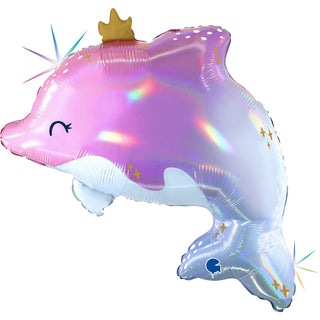 Glowy Dolphin Foil Balloon - BAM Party and Events