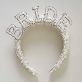 BRIDE Pearl Headband - BAM Party and Events