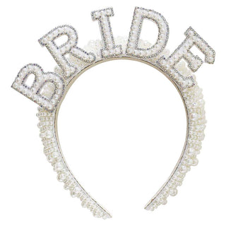 BRIDE Pearl Headband - BAM Party and Events