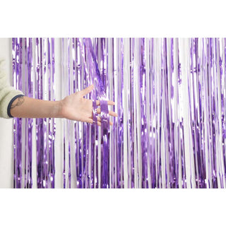 Foil Curtain - Metallic Lavender