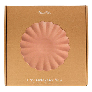 Large Pink Reusable Bamboo Plates - BAM Party and Events