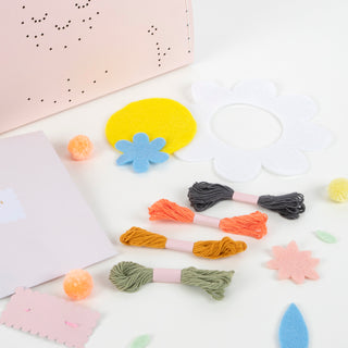 Flower Embroidery Suitcase Kit - BAM Party and Events