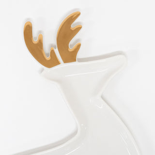 Porcelain Reindeer Plates (set of 2) - BAM Party and Events