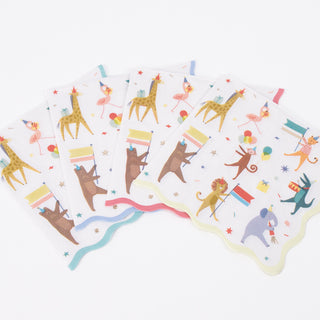 Animal Parade Large Napkins - BAM Party and Events