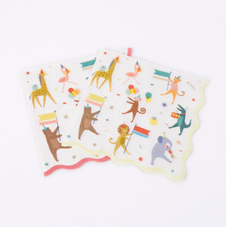 Animal Parade Large Napkins - BAM Party and Events