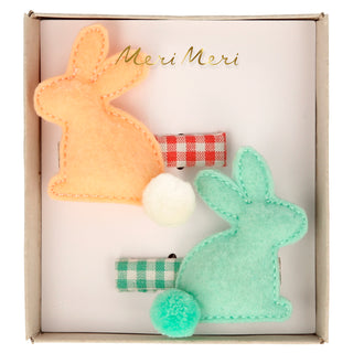 Felt Bunny Hair Clips - BAM Party and Events