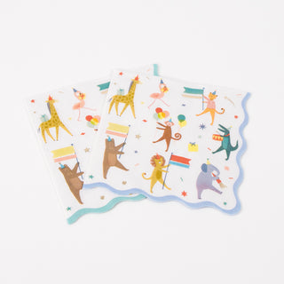 Animal Parade Large Napkins - BAM Party and Events