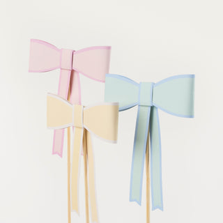Pastel Bow Cake Toppers - BAM Party and Events