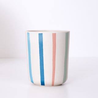 Bright Stripe Reusable Bamboo Cups - BAM Party and Events