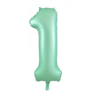Giant Pastel Mint Number Balloon - BAM Party and Events