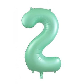 Giant Pastel Mint Number Balloon - BAM Party and Events