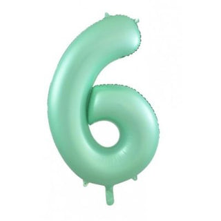 Giant Pastel Mint Number Balloon - BAM Party and Events