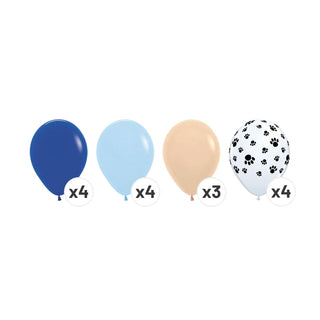 Blue Puppy Balloons (Pack of 15) - BAM Party and Events