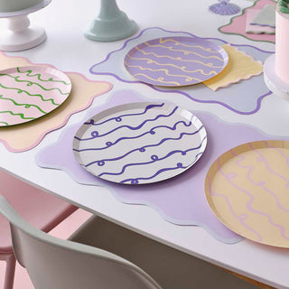 Pastel Wave Plates - BAM Party and Events