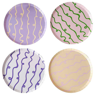 Pastel Wave Plates - BAM Party and Events