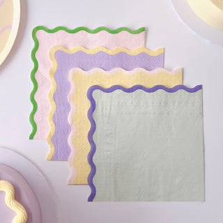Pastel Wave Napkins - BAM Party and Events