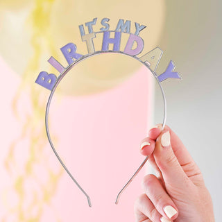 Pastel It's My Birthday Headband - BAM Party and Events