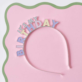 Pastel It's My Birthday Headband - BAM Party and Events