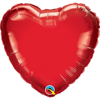 18" Ruby Red Heart Foil Balloon