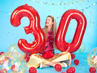 Giant Red Number Balloon - BAM Party and Events