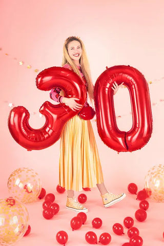 Giant Red Number Balloon - BAM Party and Events